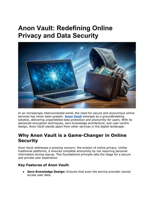 Anon Vault Explained: How It Keeps Your Data Safe And Truly Anonymous