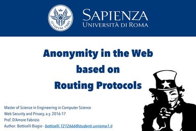 Anonymity in the web based on routing protocols