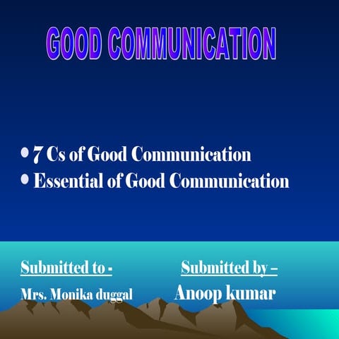 7c's of Good Communication | PPT