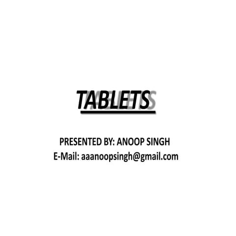 Tablets ppt