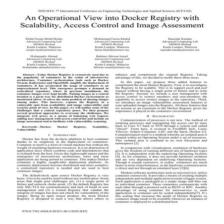 An operational view into docker registry with scalability, access control and...