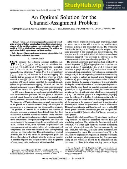 An Optimal Solution For The Channel-Assignment Problem