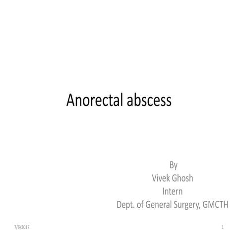 Anorectal abscess