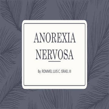 Anorexia Nervosa