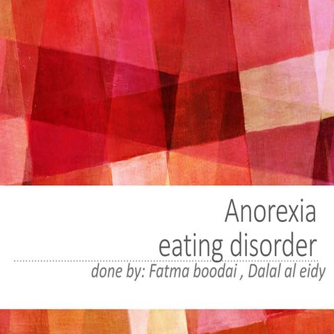 Anorexia nervosa ppt