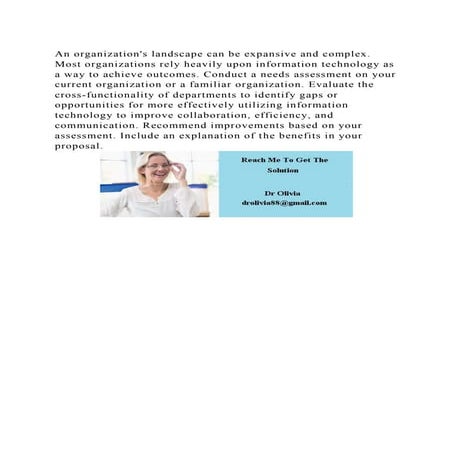 An organizations landscape can be expansive and complex. Most organ.docx