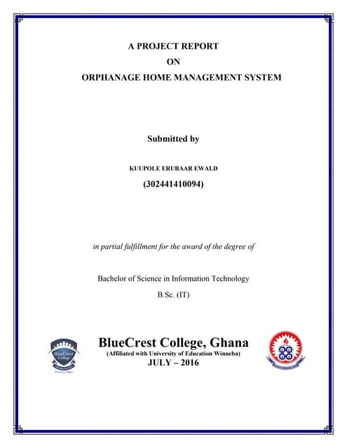 An orphanage home management system eek