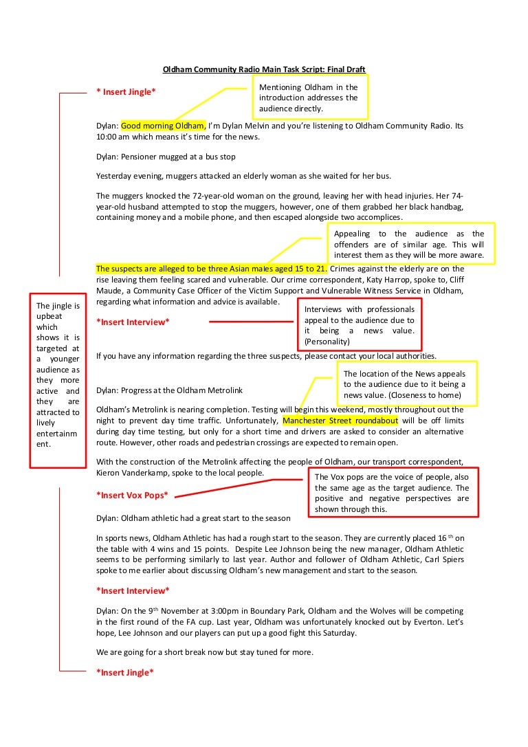 Final script - Annotated