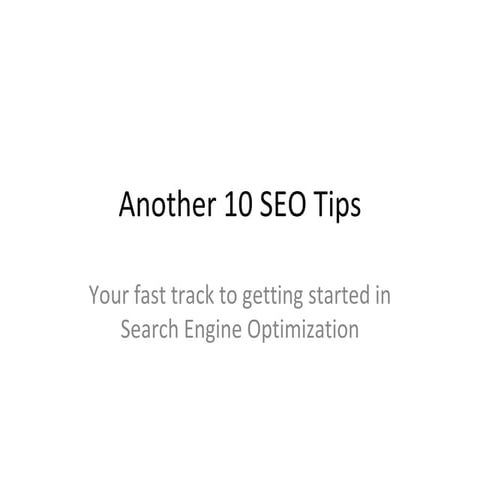 Another 10 seo tips