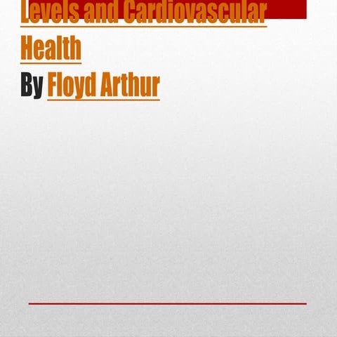 Another link between vitamin d levels and cardiovascular health by Floyd Arthur (PPT)