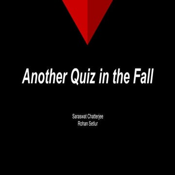 Another Quiz in the Fall