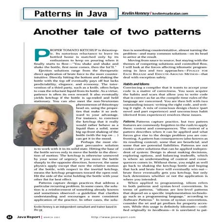 Another Tale of Two Patterns