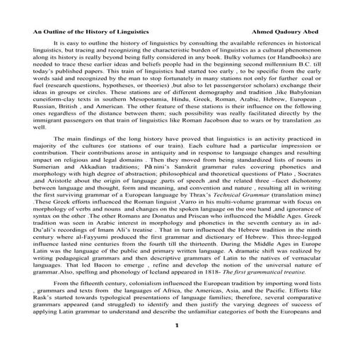 An outline of the history of linguistics                                     ...