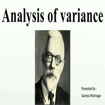 Analysis Of Variance - ANOVA