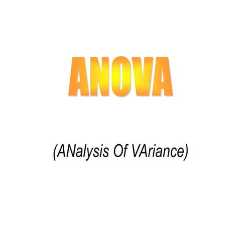 Analysis of variance one way anova using Statistix 8.1 | PPTX