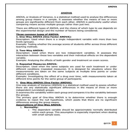 Understanding ANOVA Tests: One-Way and Two-Way