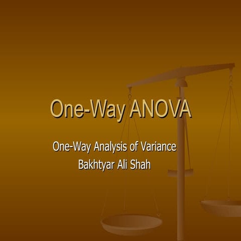 Analysis of variance one way anova using Statistix 8.1 | PPTX
