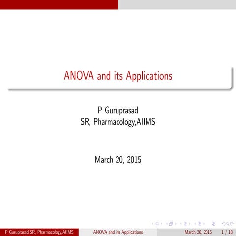 ANOVA and its application