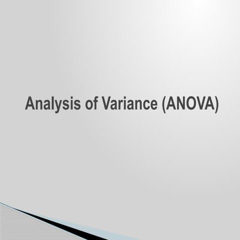 Anova analysis - business analytics university of economics