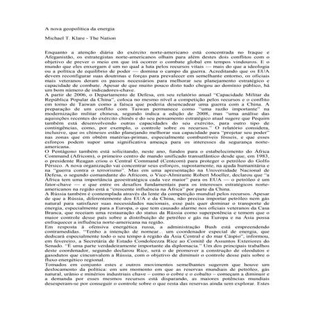 A nova geopolítica da energia | PDF