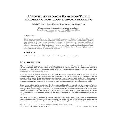 A novel approach based on topic