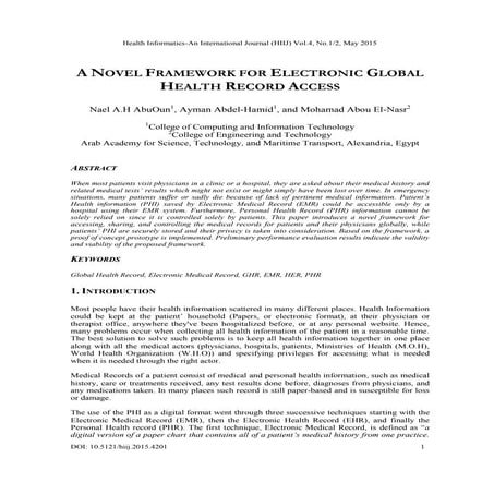 Security Framework For Cloud Based Electronic Health Record Ehr