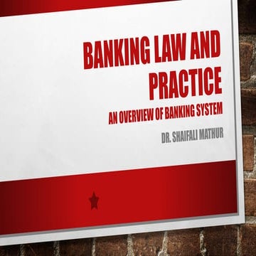 An overview of banking system