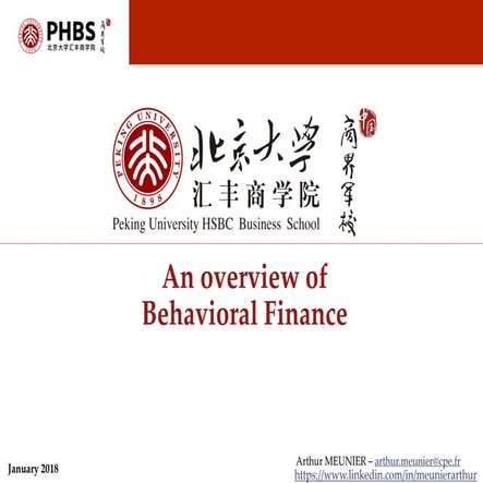 An overview of behavioral finance