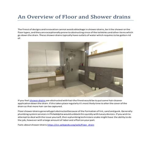 An overview of floor and shower drains