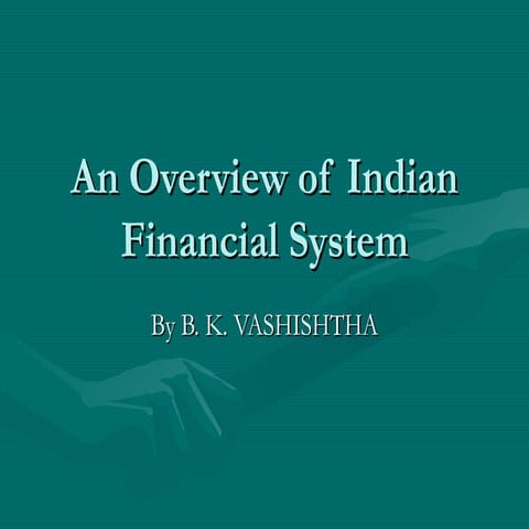 indian financial system