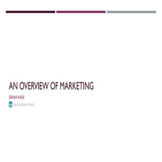 An overview of marketing