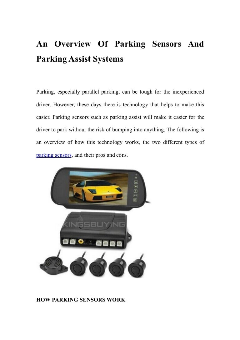 An Overview Of Parking Sensors And Parking Assist Systems
