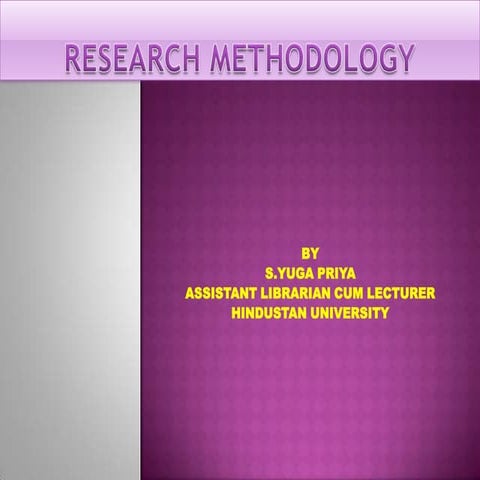 An overview of research methodology