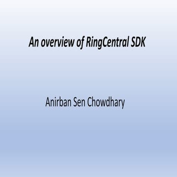 An overview of ring central sdk