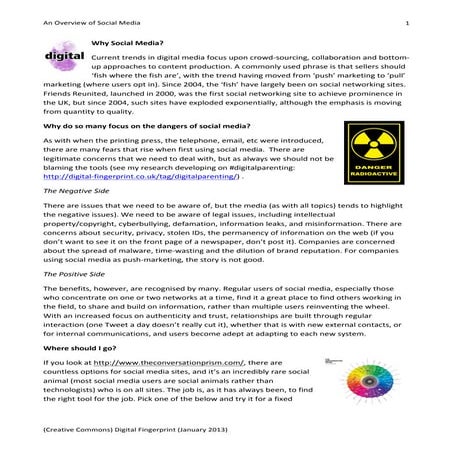 An overview of social media january 2013 