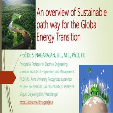 An overview of sustainable path way for the global energy transition