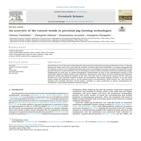An overview of the current trends in precision pig farming technologies   2ma...