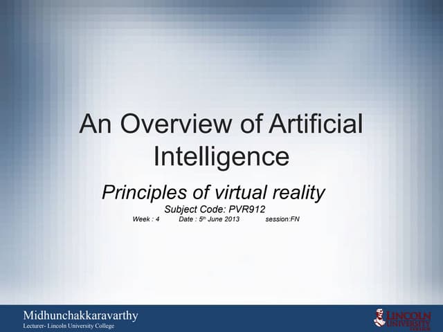 An overview on ai