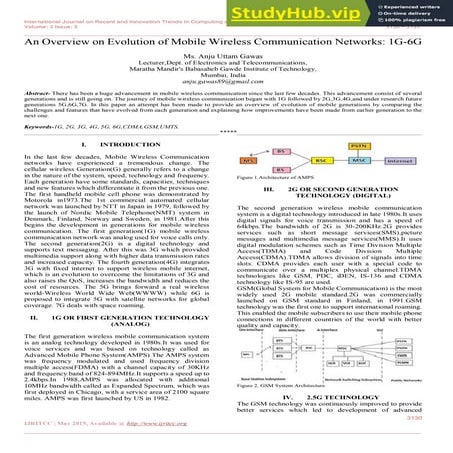 An Overview On Evolution Of Mobile Wireless Communication Networks  1G-6G