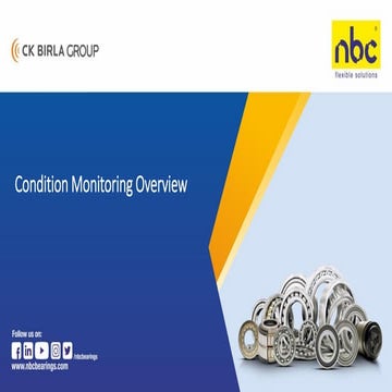 An overview to condition based monitoring