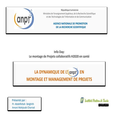 La dynamique de l'ANPR en montage de projets européens