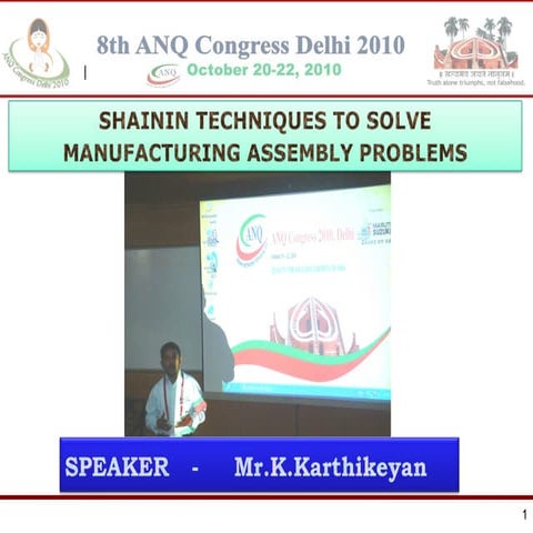 Application of Shainin techniques in Manufacturing Industry- Scientific Probl...