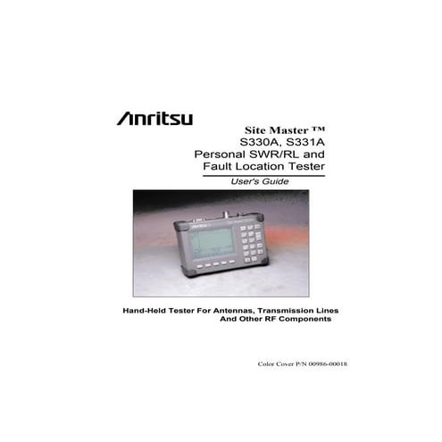 Anritsu site master_s331_a_user_guide