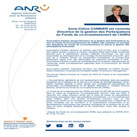 Anru - agence nationale pour la rénovation urbaine