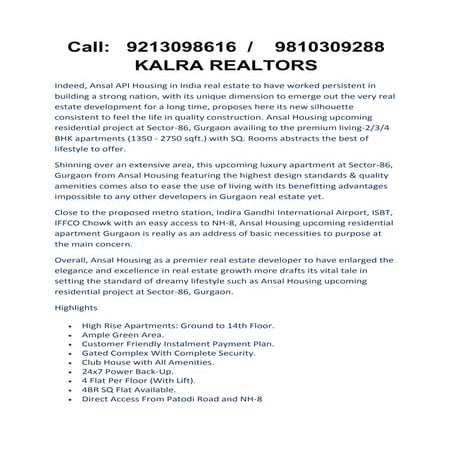 Ansal heights 2_sector_86_gurgaon
