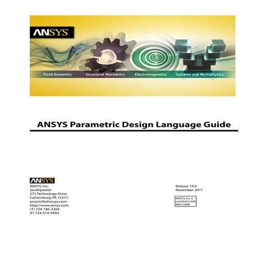 ANSYS Parametric Design Language Guide | PDF