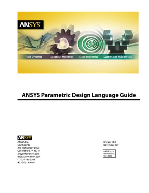 ANSYS Parametric Design Language Guide