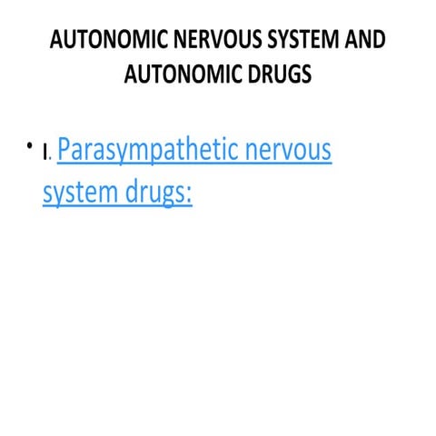 Autonomic nervous system