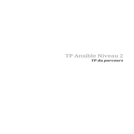 Ansible tp | PDF
