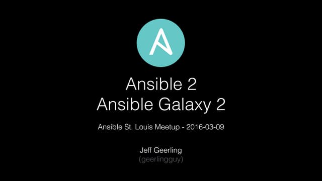Ansible 2 and Ansible Galaxy 2